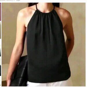 New NWT Banana Republic Halter Swing Top Black size small